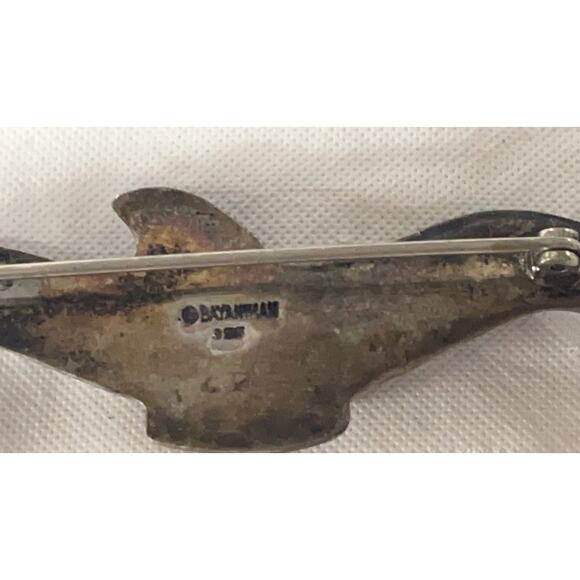 Vintage BAYANTHAN Silver Abstract Pin / Brooch Silver 925, Jewelry Collectible - Picture 6 of 10